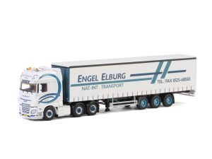 Engel; DAF XF SUPER SPACE CAB 6×2 TAG AXLE CURTAINSIDE / TAUTLINER TRAILER – 3 AXLE