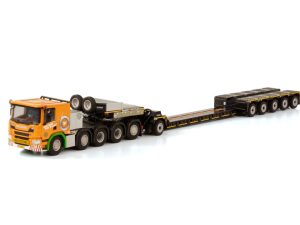 HOLTROP VD VLIST; SCANIA P LOW I CP20 10X4 LÅGLASTARE 5 AXLAR – DOLLY 1 AXEL