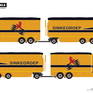 SINKE; VOLVO FH 4 GLOBETROTTER 6X2 TAG AXLE RIGED COMBI – 6 AXLE RESIN