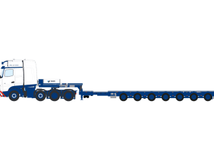 TADANO  MERCEDES-BENZ ACTROS GIGASPACE 8X4 WITH NOOTEBOOM 7-AXLE SEM ILOW LOADER