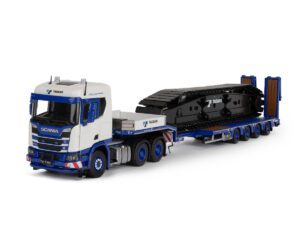 TADANO  SCANIA XT MIDDLE ROOF WITH NOOTEBOOM MCOS 4-AXLE SEMI LOW LOADER WITH RAMPS