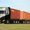 MICHEL KRAMER; SCANIA S HIGHLINE CS20H 8X2 RIGED ROAD TRAIN 2CONNECT COMBI TRAILER 2+3 AXLE WITH DOLLY - 2 AXLE + 3X 20FT CONTAINER