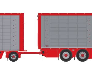 BETTE GRIS SCANIA S HIGH ROOF WITH LIVESTOCK TRAILER