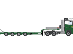 LEENAERTS BORN  MERCEDES-BENZ AROCS STREAMSPACE 6X4 WITH NOOTEBOOM MCOS SEMI LOW LOADER 4-AXLE WITH RAMPS