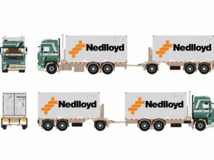 HEBRA; DAF 3300 SPACE CAB 6X2 TAGAXEL RIGAD DRAGBÅLLARE KOMBI – 6 AXLAR + 2X 20FT BEHÅLLARE