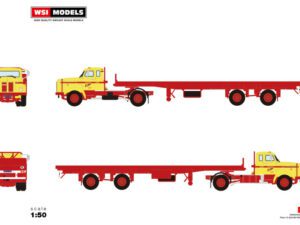 KLOMP; SCANIA L110 SLEEPER CAB TORPEDO CLASSIC FLATBAD TRAILER – 2 AXLE