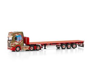 MIDTSTOL; SCANIA CS20H 6X4 FLATBED TRAILER - 3 AXLE