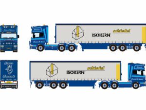 RASMUS K JENSEN; SCANIA R4 TOPLINE 6X2 TAG AXLE CURTAINSIDE TRAILER – 3 AXLE