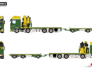 BOERMAN; DAF CF SPACE CAB MY2017 RIGED FLAT BED TRUCK WITH PALFINGER PK 65002 SH + JIB 8X2 TAG AXLE FLAT BED TRAILER – 3 AXLE