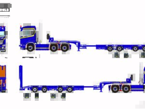 JB Bilbärning Scania Normal 6×4 med Broshuis 4 axel trailer