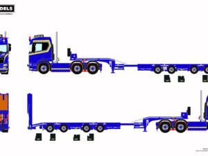 JB Bilbärning Scania Normal 6×4 med Broshuis 4 axel trailer