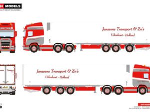 JANSSENS TRANSPORT & ZN’S; SCANIA R HIGHLINE CR20H 6X2 TAG AXLE TRIDEC REEFER TRAILER – 3 AXLE