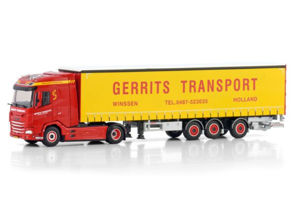 GERRITS TRANSPORT; DAF XG 4X2 TRIDEC SLÄPVAGN MED GARDINSIDA - 3 AXLAR