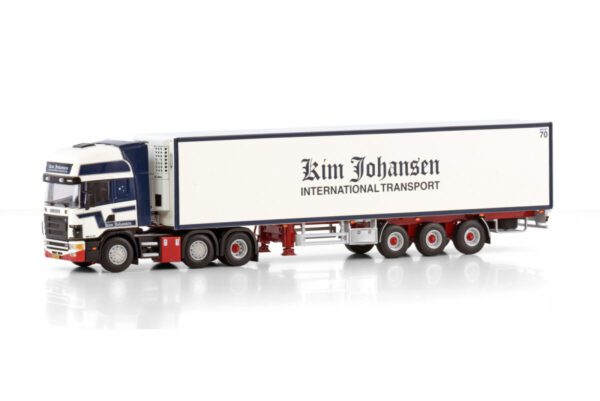 KIM JOHANSEN; SCANIA 4 SERIES TOPLINE 6X2 TWIN STEER REEFER TRAILER - 3 AXLE