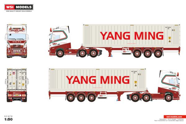 F&R Transport; VOLVO FH5 GLOBETROTTER 6X2 TWIN STEER FLEX CONTAINER TRAILER - 3 AXLE + 40FT REEFER CONTAINER CARRIER - Bild 2