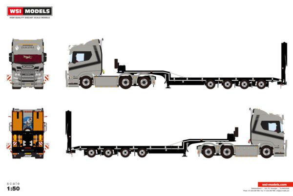 Dijkstra; SCANIA R NORMAL CR20N 6X2 TAG AXLE SEMI LOW LOADER WITH RAMPS - 4 AXLE - Bild 2