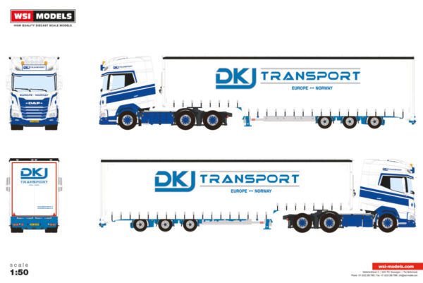 DKJ Transport; DAF XG+ 6X2 TAGAXEL SEMI MED RIDDIN - 3 AXLAR - Bild 2