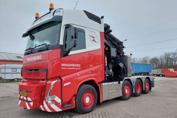 Wagenborg Nedlift; VOLVO FH5 GLOBETROTTER 8X2 TAG AXLE WITH PALFINGER PK 92002 SH + JIB - Bild 3