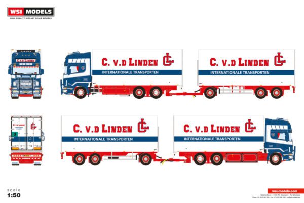 C. v.d. Linden; SCANIA R4 TOPLINE RIGED REEFER TRUCK 6X2 TAG AXLE RIGED REEFER DRAWBAR TURNTABLE TRAILER - 6 AXLE - Bild 2