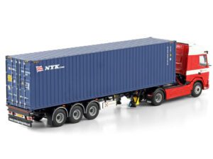 Design Logistics; DAF XF SH MY25 WITH SKY LIGHTS 4X2 FLEX CONTAINER TRAILER – 3 AXLE + 40FT CONTAINER