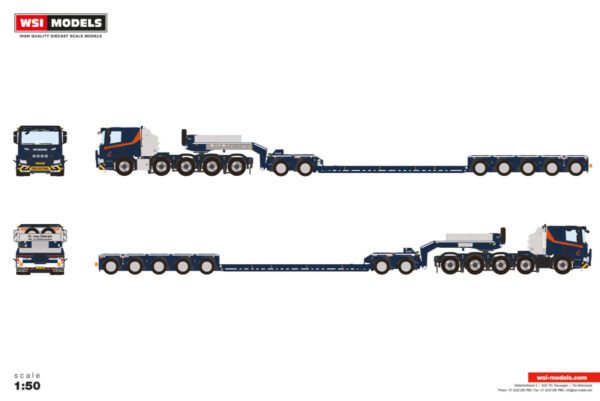 H. van Dieren; SCANIA P LOW CP20 10X4 LOW LOADER WITH DOLLY 2 AXLE - 5 AXLE - Bild 2