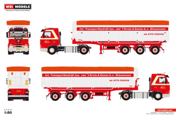 Int. Transportbedrijf Jac. van 't Kruis & Zonen b.v.; SCANIA 3 SERIES STREAMLINE 4X2 TIPPER VOLUME TRAILER - 3 AXLE - Bild 2