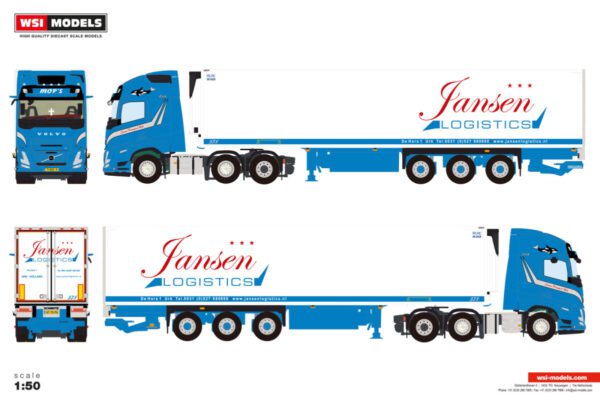 Jansen Urk; VOLVO FH AERO GLOBETROTTER XL 6X2 TWIN STEER REEFER TRAILER - 3 AXLE - Bild 2