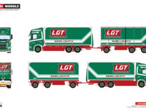 LM Transport LGT; SCANIA R HIGHLINE CR20H RIGED BOX TRUCK 6X2 TAG AXLE RIGED BOX DRAWBAR TURNTABLE TRAILER – 6 AXLE