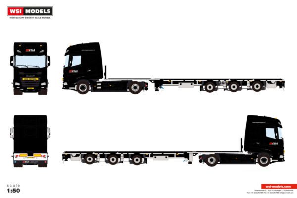 Mega Transport; DAF XG+ 4X2 FLATBED MEGA TRAILER - 3 AXLE - Bild 2