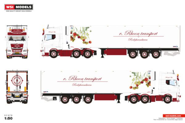 Van Rhoon Transport; MAN TGX GX 6X2 TWIN STEER REEFER TRAILER - 3 AXLE - Bild 2